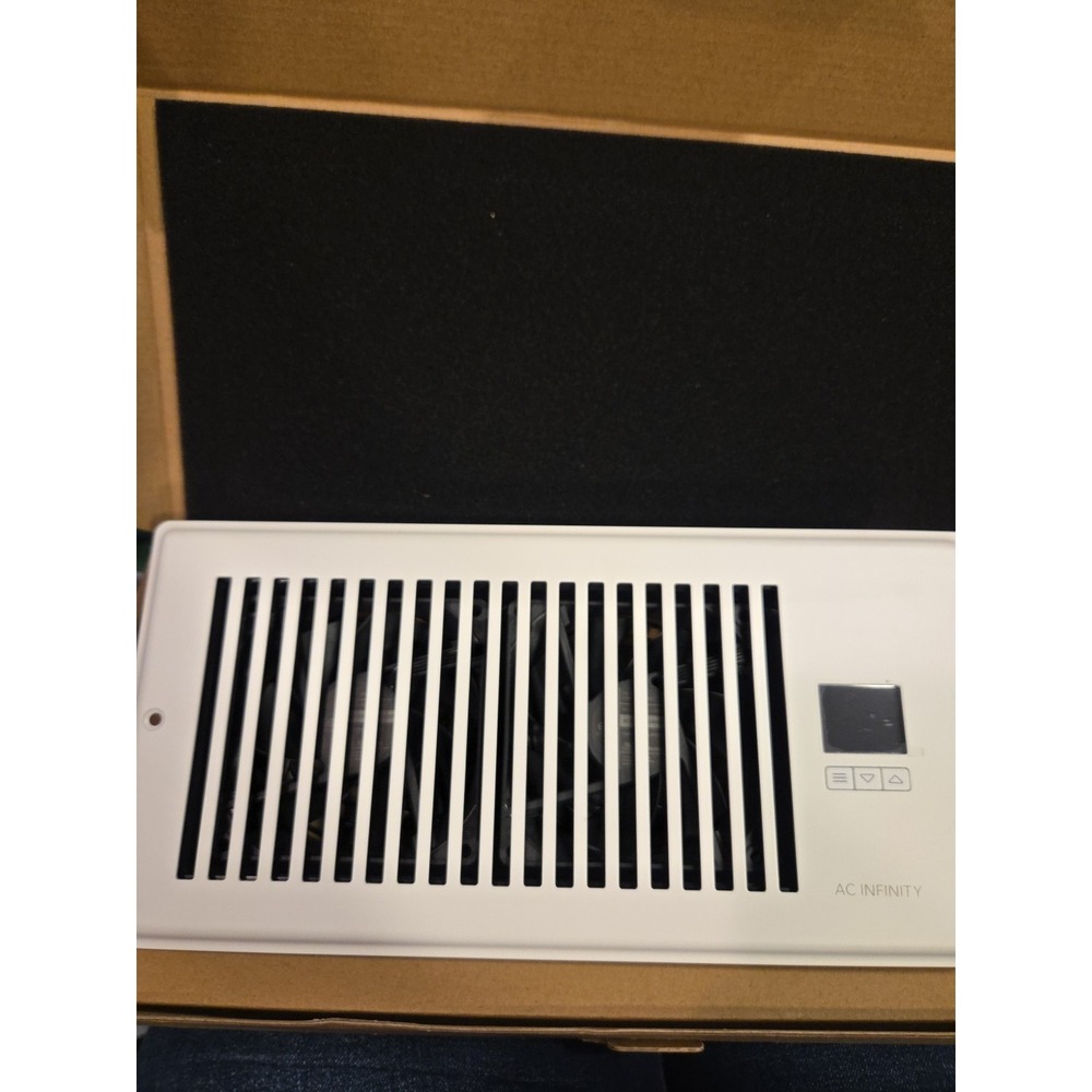 AIRTAP T4 White, Quiet Register Booster Fan, Heating / Cooling 4 x 10" (Gen‎ 1)